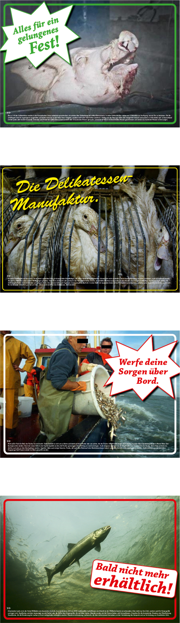 Plakat gegen Tierqual
