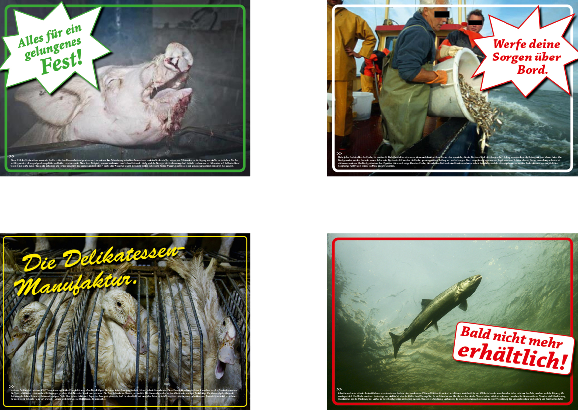 Plakat gegen Tierqual